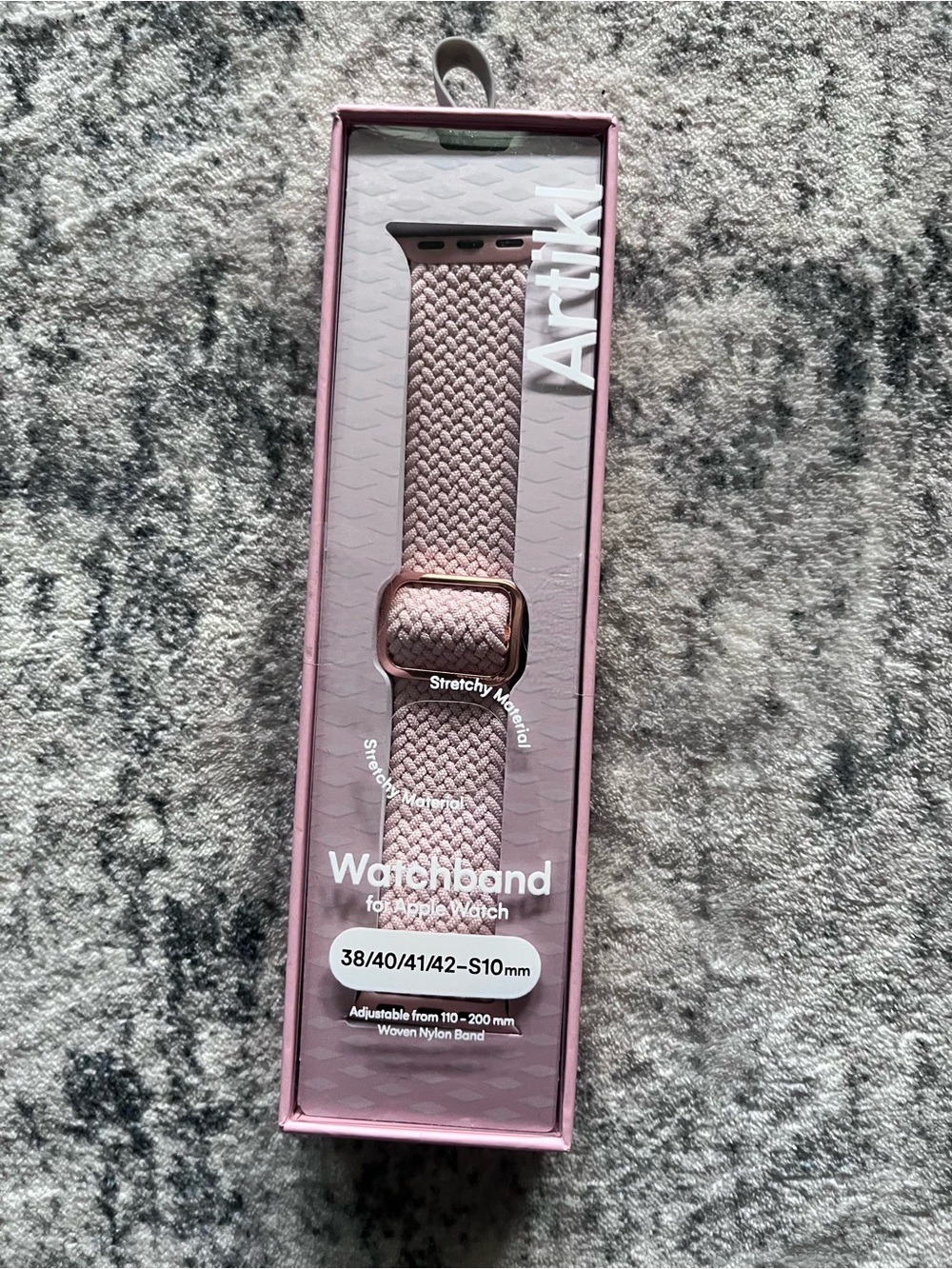 & Other Stories Braided Stretch Watch Band in Dusty Rose